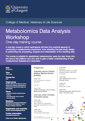 Image of the front page of the metabolomics data analysis course