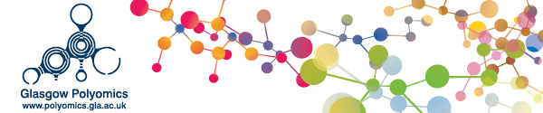 Diagram illustrating the partnership between bioscience, technology and the wider community that shapes the event programme put together by Glasgow Polyomics